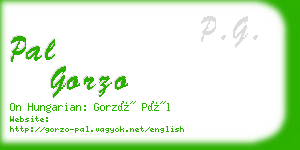 pal gorzo business card